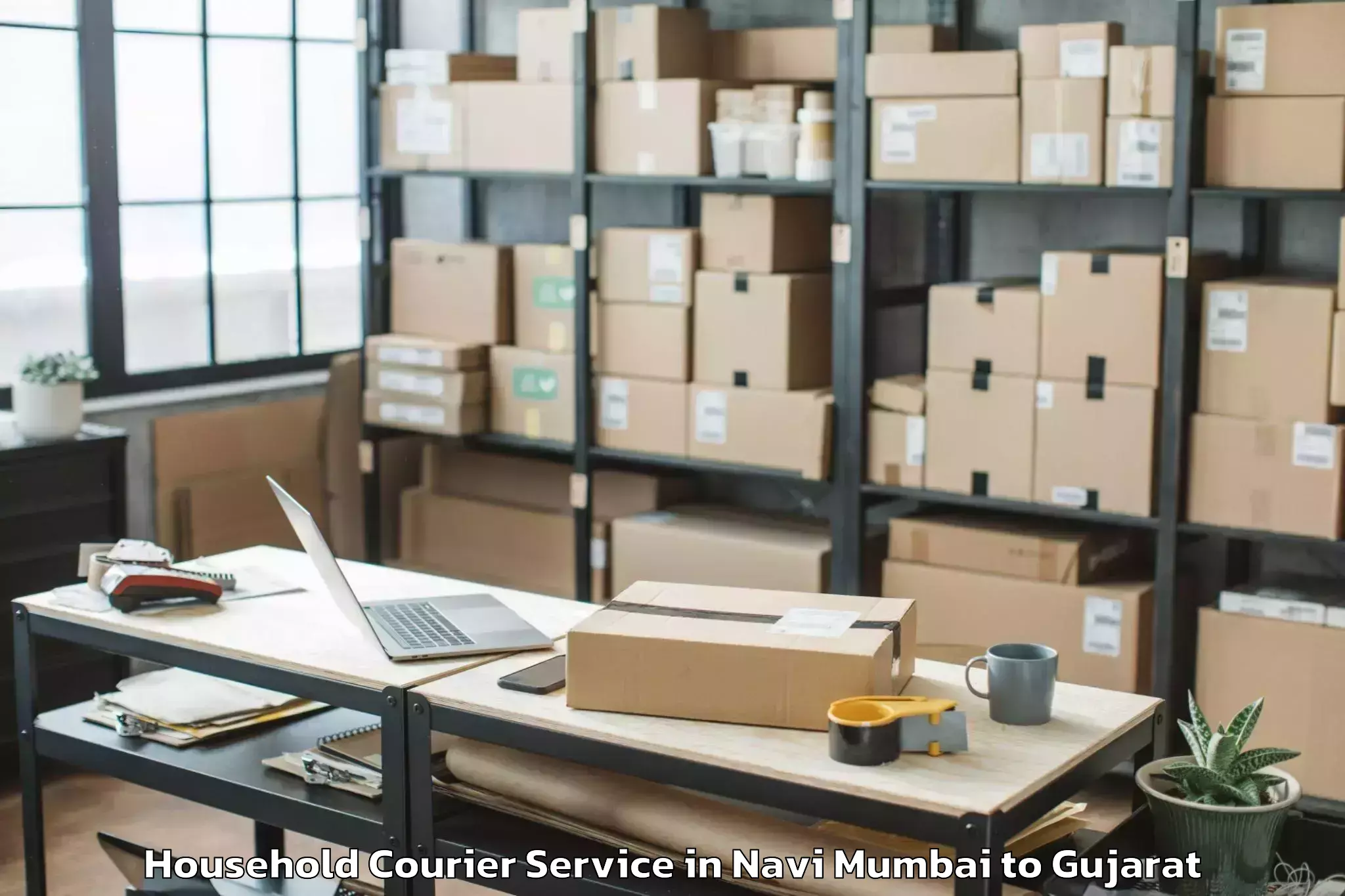 Navi Mumbai to Sanand Household Courier Booking